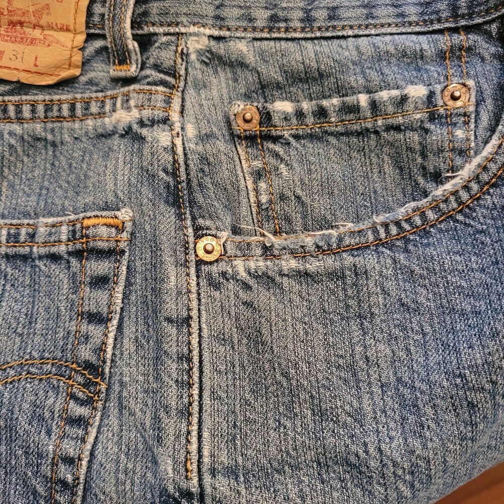 Levi's 550 Relaxed Long Shorts Women's 10 Denim Classic Mom High Waisted Vintage - Picture 13 of 13